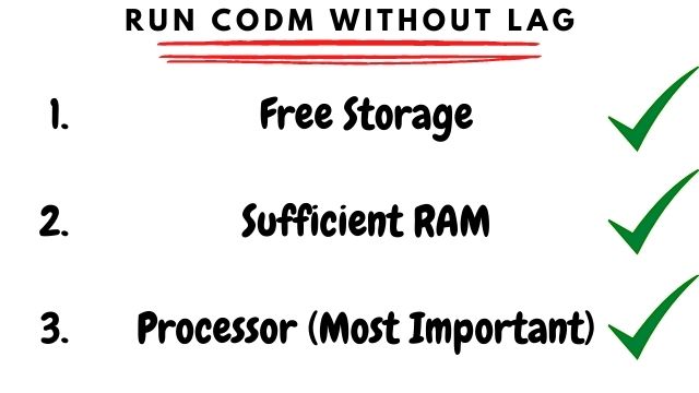How to run codm without lag
