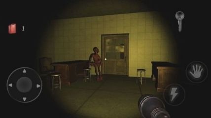 A ghost is standing near door in front of character.