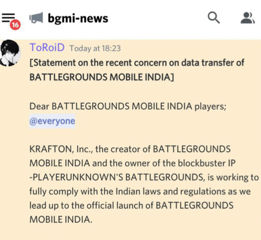 Krafton's reply Battlegrounds Mobile India is safe