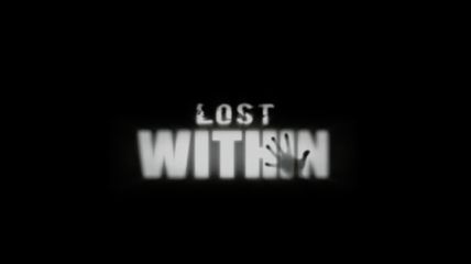 Lost Within written in horror style with black background.