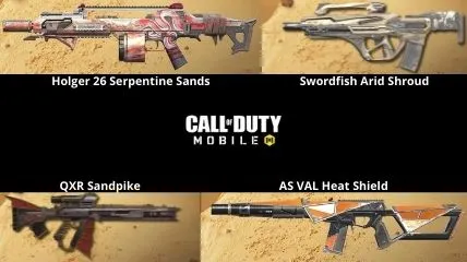 All battle pass guns in call of duty mobile season 4 wild dogs