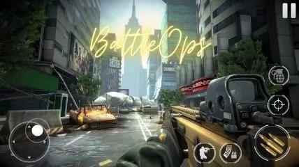 View of BattleOps high graphics game like PUBG Mobile for android.