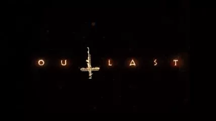 Outlast written on black black ground screen to represent the Outlast game.
