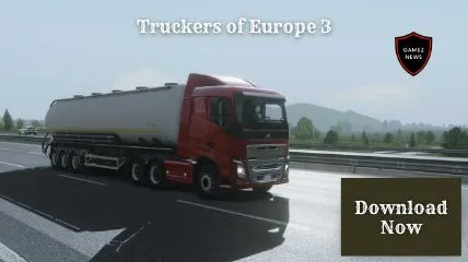 Moving truck in Truckers of Europe 3 which is Best Truck Simulator Games For Android in low size.