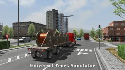 A loaded truck moving in Universal Truck Simulator game which one of the Best Truck Simulator Games For Android.