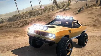 Racing truck on offroad in Ultimate Offroad Simulator game
