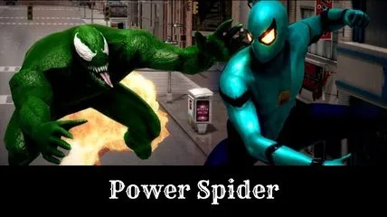 Spiderman fighting with one enemy in power spider android game