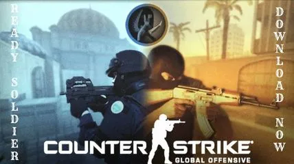 Two soldier showing opposite teams in Counter Strike Global Offensive fps pc game