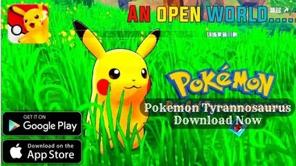 pikachu in Pokemon Tyrannosaurus mobile game