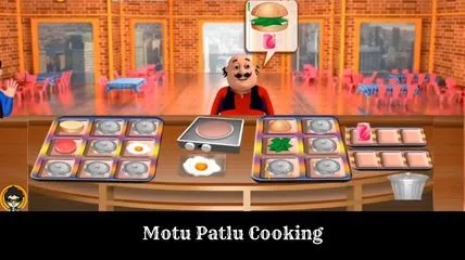 Motu Patlu Cooking game in which motu is came to order food on food counter
