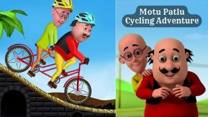 Motu and Patlu riding cycle