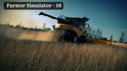HD in game view of a tractor from Farmer Simulator - 16 game.