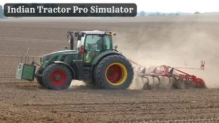 HD view of green tractor from Indian Tractor Pro Simulator game.