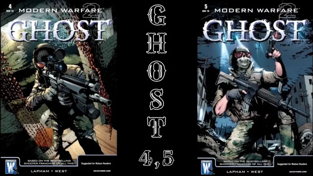 Ghost comic book cover for 4 and  part.