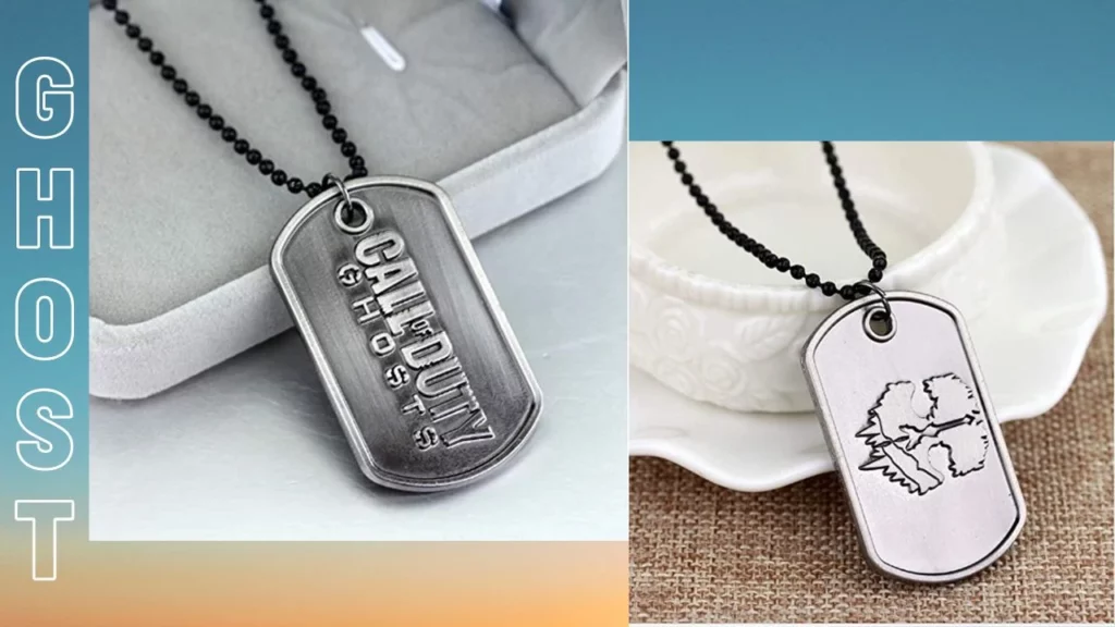 Cod Ghosts Pendant Punk Rock Accessories Call Duty Pendant Necklace - front and back view