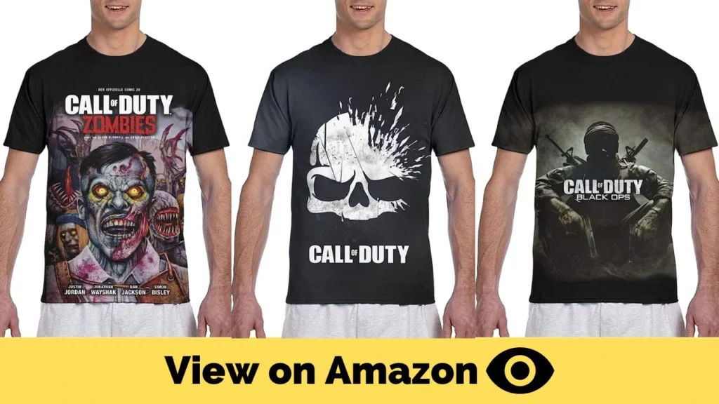 Call of Duty Classic 3D Printed T-Shirt - 1 - Zombies, Black Ops and Ghost Skull.