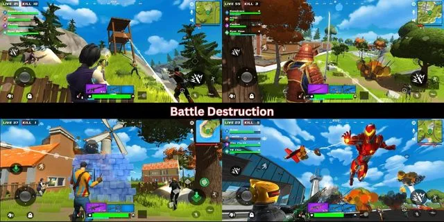 Battle Destruction game's featured poster.