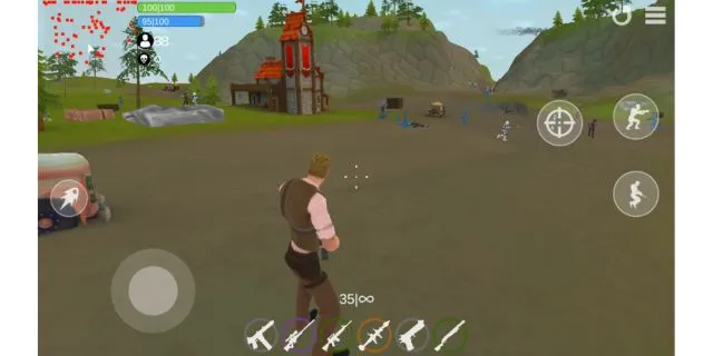 Battle Royale Fort Practice game's in game screenshot.