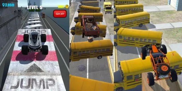 three level of offline android game Extreme Car Sports.