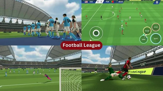 Football League offline football android game and players are playing football here.
