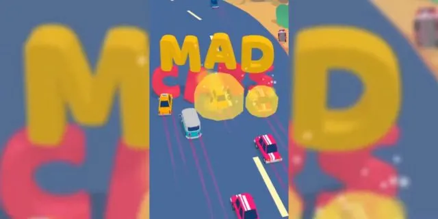 In game screen shot of Mad Cars offline android video game.