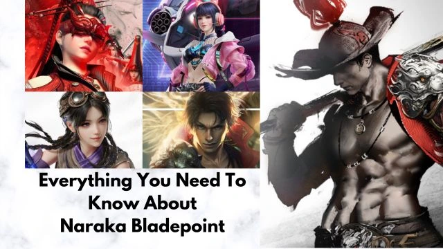 Naraka Bladepoint game's five character and a text written on it.