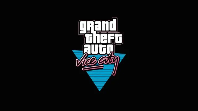 GTA Vice City written with blank background.