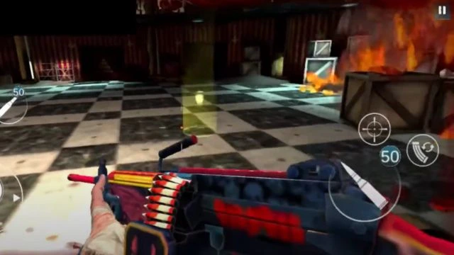 The main protagonist holding a gun in freedom strike game in FPP mode.