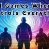 A dynamic, slightly low-angle shot of a diverse group of video game characters (sci-fi soldier, fantasy warrior, cyberpunk hacker, etc.), silhouetted against a vibrant, swirling vortex of binary code and glowing neural network patterns. Heroic poses, looking upwards with awe and determination. Cool blues and purples of the code contrast with warmer oranges and yellows outlining the figures. Subtle energy pulses from the code. Epic, awe-inspiring, slightly defiant mood.